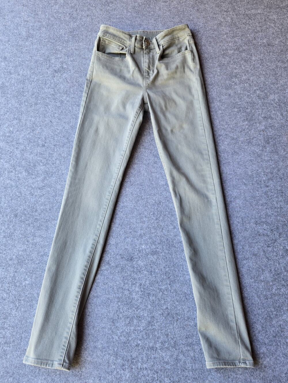 Levi's Jeans Women's Akhtar Textile Sample Size 27 Light Grey Wash 26x29.5